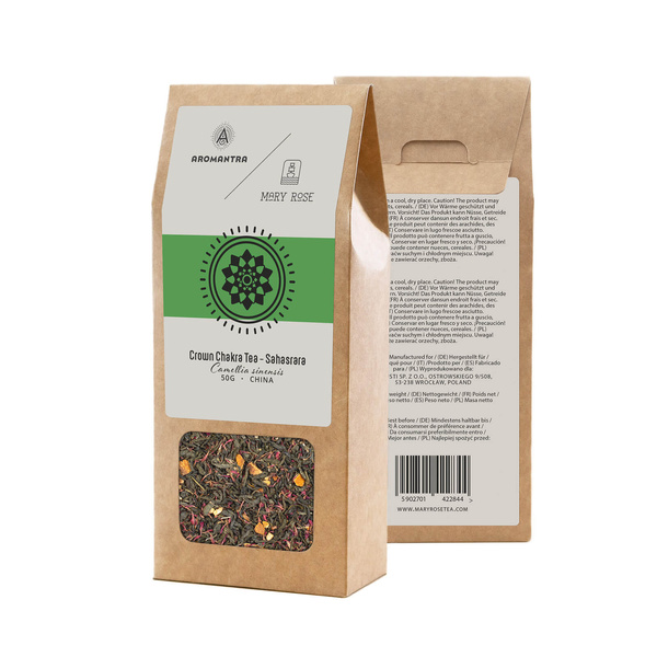 Aromantra x Mary Rose – Kruinchakra Thee Sahasrara (groene thee) 50 g