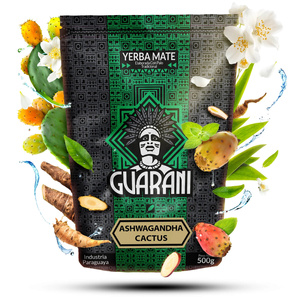 Yerba Mate set Guarani Ashwagandha 500g Kalebas + Bombilla