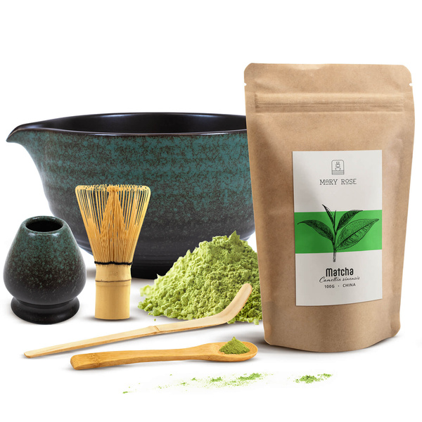 Matcha theezetset: matcha 100g + accessoires