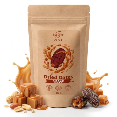 Nustino Bites – Gedroogde Dadels – Caramel Peanut 100 g