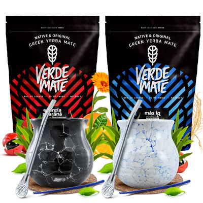 Yerba Mate set voor twee Bombilla Matero 1000g