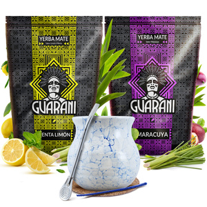 Yerba mate set Guarani 2x500g keramische kalebas bombilla