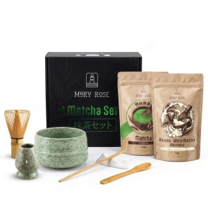 Cadeauset voor kleurrijke Matcha Latte: Matcha + White Matcha + accessoires