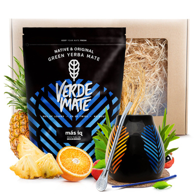 Yerba Mate Geschenkset Verde Mate 400g 0,4kg Kalebas + Bombilla