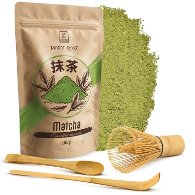 Set Traditionele Matcha 100g + Chasen + Chashaku