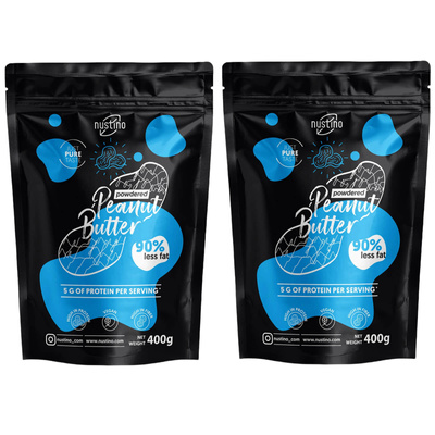 Set 2x Pindakaaspoeder Nustino