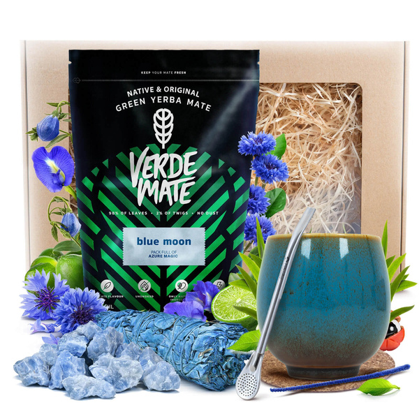 Esoterische Geschenkset: Yerba Mate + Witte Salie + Blauwe Calciet