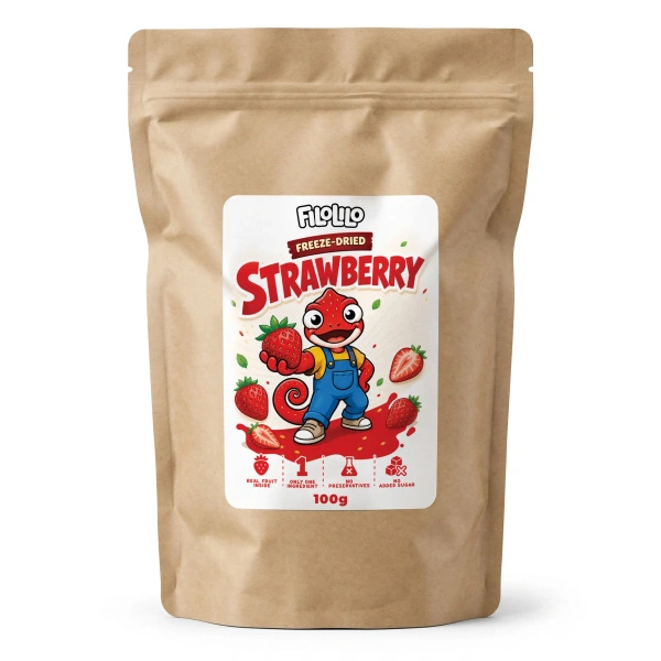 FiloLilo – Gevriesdroogde aardbeien (schijfjes) 100 g