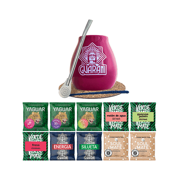 Yerba Mate Set 500g Mate Pompoen Bombilla 10x50g