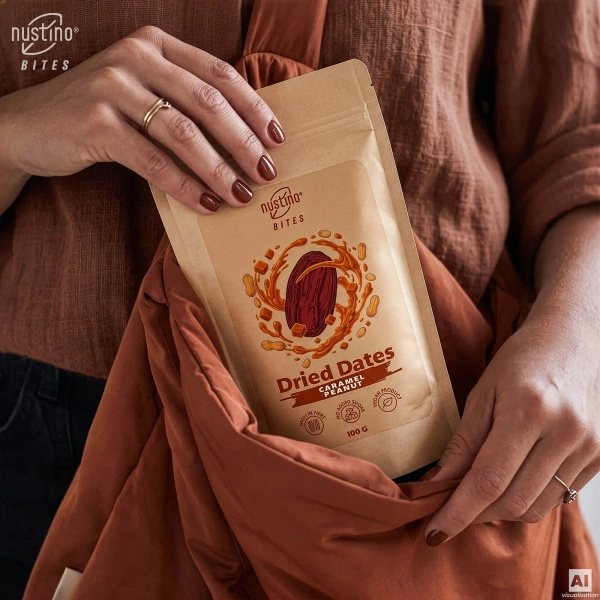 Nustino Bites – Gedroogde Dadels – Caramel Peanut 100 g