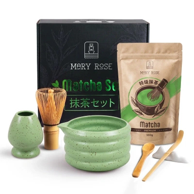 Cadeauset: premium matcha + matchawan + bamboeaccessoires