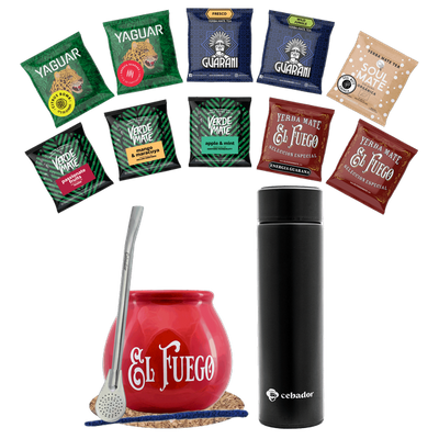 Set Yerba Mate 500g Mate kalebas 10x50g thermosfles