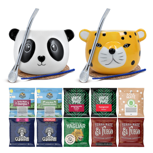 Yerba Mate Set VOOR TWEE Kalebas Bombilla