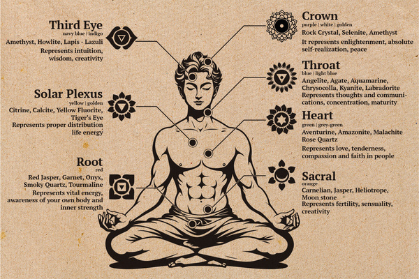 Papieren etiket Boeddha stenen TTL 100mm x 150mm
