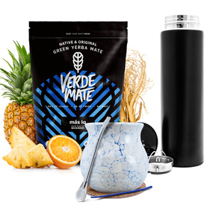 Set Yerba Verde Mate MAS IQ 500g Kalebas Thermosfles