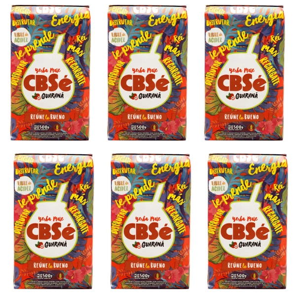 Yerba Mate CBSe Energia met Guarana 6x500g (3kg)