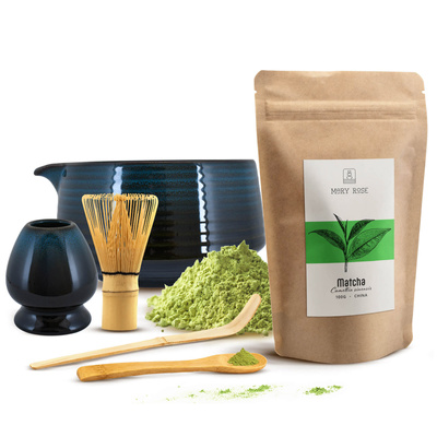 Matcha theezetset: matcha 100g + accessoires