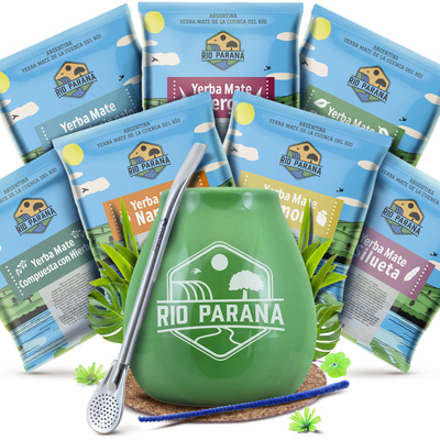 Yerba Mate Rio Parana 7x50g proevenset + accessoires