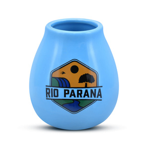 Keramische kalebas met Rio Parana logo (blauw) 330 ml