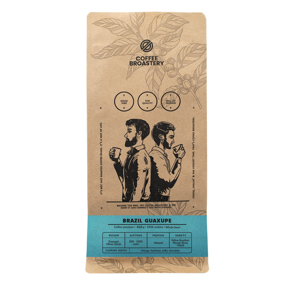 Bro Coffee Roastery - Hele Bonen Koffie Brazil Guaxupe Premium 400g