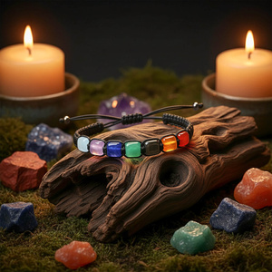 Armband "Zeven Chakra's" – aan koord