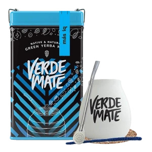 Set Yerbera Verde Mate Mas IQ 0,5kg