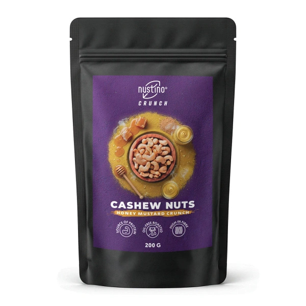 Nustino Crunch – Geroosterde cashewnoten – Honey Mustard Crunch 200 g