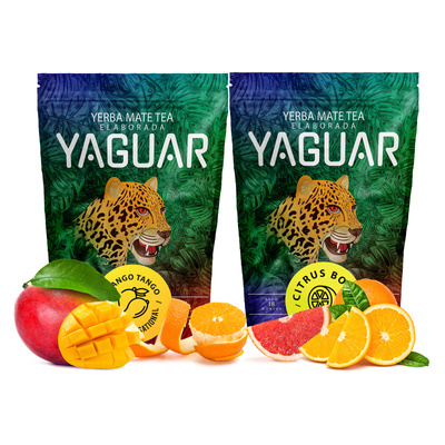 Yerba Mate Yaguar fruitig Citrus Mango 2x500g 1kg