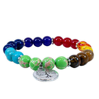 Armband "Zeven Chakra's" – met Levensboom