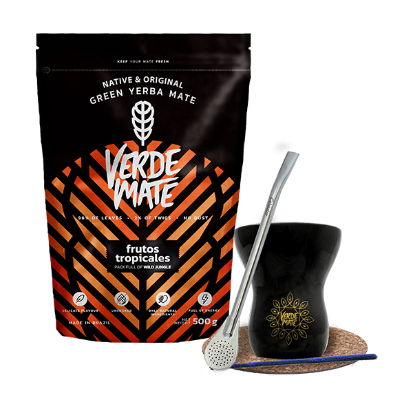 Starter set  Bombilla Mate Cup +  mate tea Verde