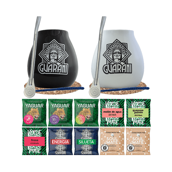 Yerba Mate Set 500g Mate Pompoen x2 Bombilla 10x50g