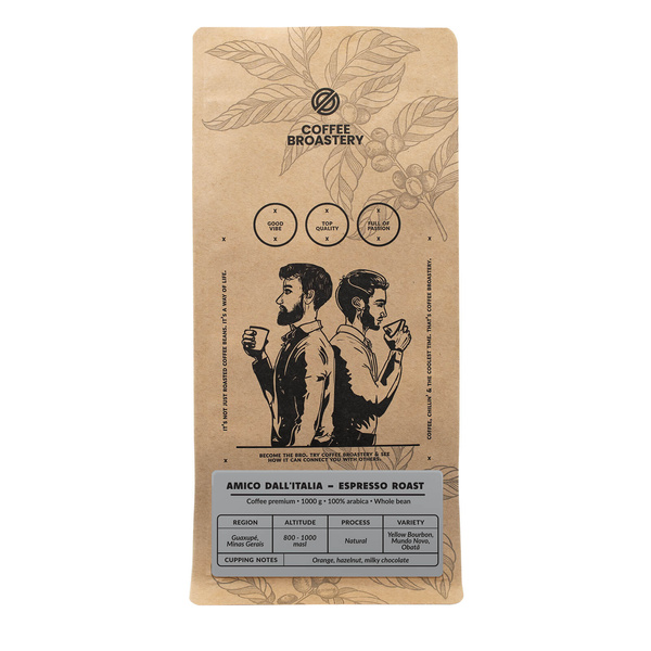 Bro Coffee Roastery - Hele Bonen Koffie Amico dall'Italia Espresso Roast 1kg