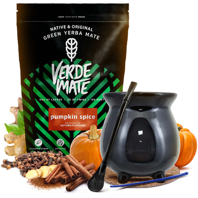 Startset Yerba Mate Verde Mate Pumpkin Spice 500 g + Kalebas Caldero Ketel