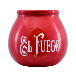 Yerba Mate-set: El Fuego Elaborada 1kg + Kalebas + Bombilla
