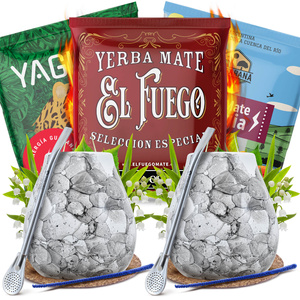 Yerba Mate Energia Set VOOR TWEE Kalebas Bombilla