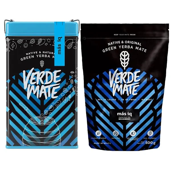 Yerbera Yerba Mate Verde Mas IQ 2x500g