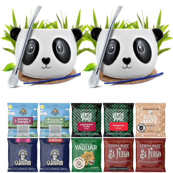 Yerba Mate Set VOOR TWEE Kalebas Bombilla