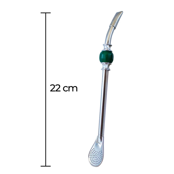 Bombilla Grande met groene steen