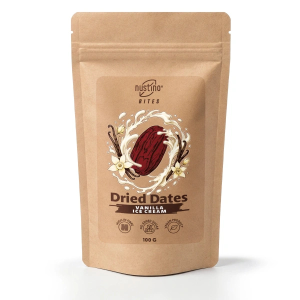 Nustino Bites – Gedroogde Dadels – Vanilla Ice Cream 100 g