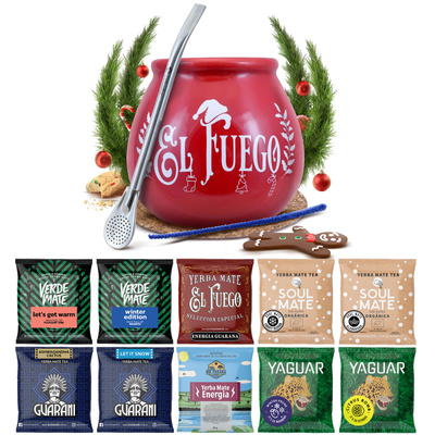 Yerba Mate winterset 10x50g Kalebas + Bombilla