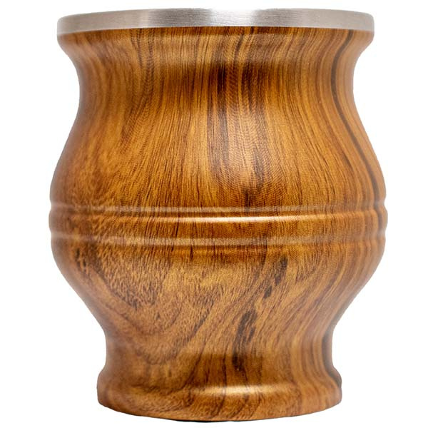 TermoColador – maté‑beker + zeef + bombilla – houtkleur