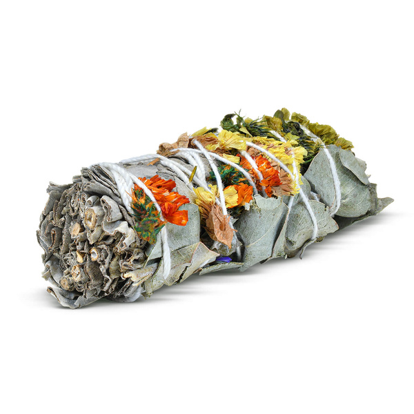 Meditatie set: witte salie wierook + gele calciet