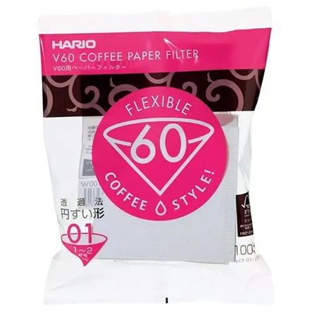 Papieren filters voor Hario V60-01 druppelaar (100 stuks)