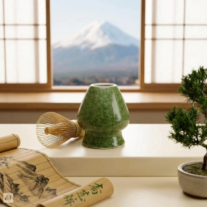 Geschenkset: Japanse premium matcha + matchawan + bamboeaccessoires