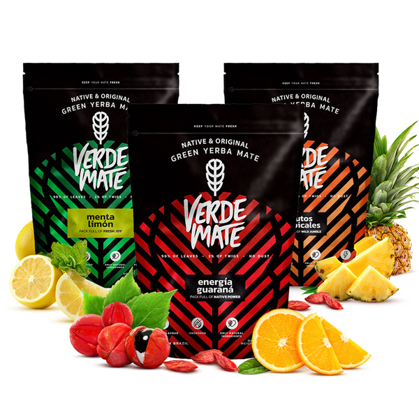 Yerba Mate Set Verde Mate Fruitig 3x400g