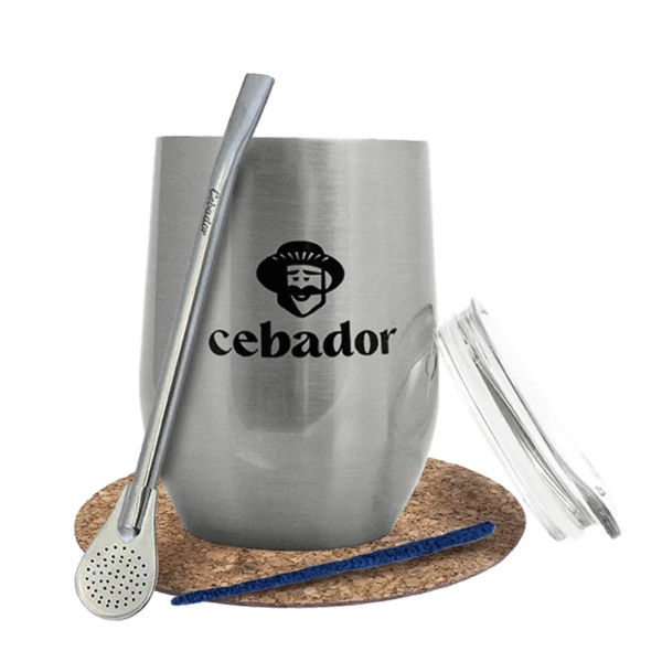 Yerba Mate accessoireset: thermische mate beker TermoLid + bombilla