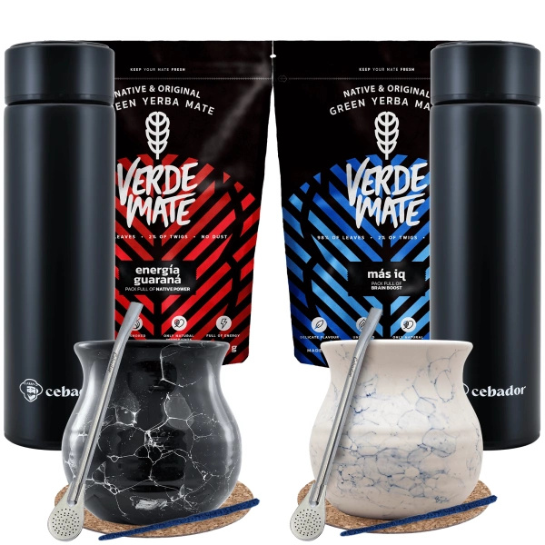 Yerba Verde Mate-thermoset voor twee personen 1000g