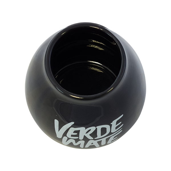Keramische mate-kalebas met Verde Mate-logo (zwart) 350 ml