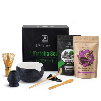 Cadeauset: Japanse ceremoniële matcha + kleurrijk alternatief voor matcha