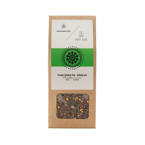 Aromantra x Mary Rose – Kruinchakra Thee Sahasrara (groene thee) 50 g